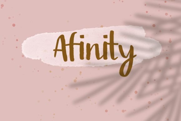 Afinity: A Refined Brush Calligraphy Font for Professional Design