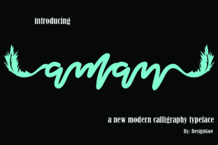 Aman Script Handwritten Font for Whimsical Branding