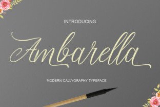 Ambarella Script Handwritten Font for Elegant Craft Projects