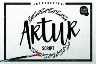 Artur: A Script Handwritten Font for Elegant Craft Design