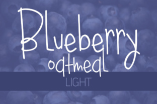 Blueberry Oatmeal Light Script Handwritten Font