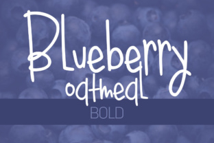 Bluebery Oatmeal Bold Script Handwritten Font