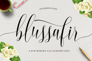 Blussafir Script: A Modern Calligraphy Font for Thoughtful Branding