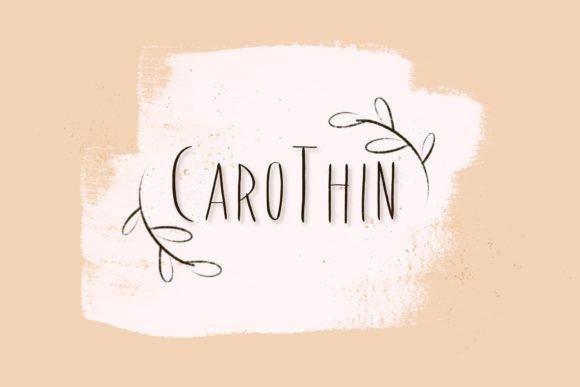 CaroThin Script Handwritten Font for Timeless Branding