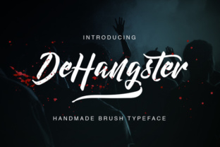 DeHangster Typeface: A Natural Hand Brush Script Font for Makers