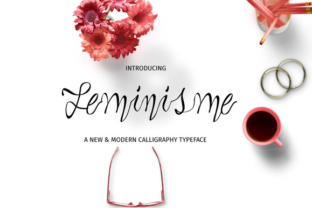 Feminisme Font: Elegant Modern Calligraphy for Small Business Branding
