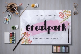 Greatpark Typeface: A Handmade Brush Script Font for Makers