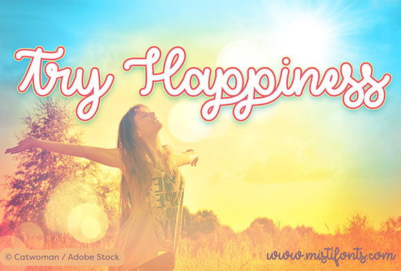 Try Happiness Font for Handmade Labels & Printable Designs