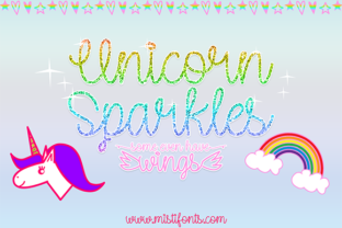 Unicorn Sparkles: A Magical Monoline Script Font